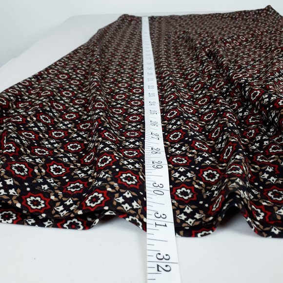Sag Harbor Red Brown Floral Print Maxi Skirt - Picture 5 of 12